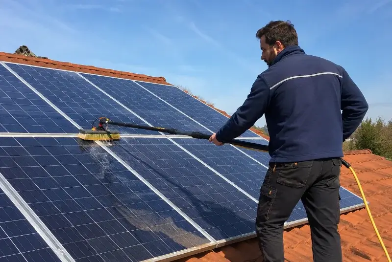 Nettoyage et entretien de panneaux solaires à Grues